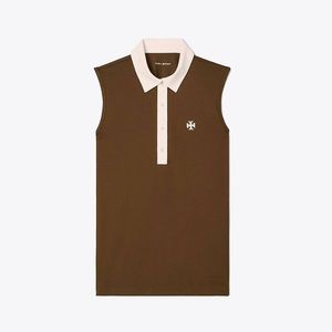 Tory Burch - PERFORMANCE COLLAR SLEEVELESS POLO - Sz LG